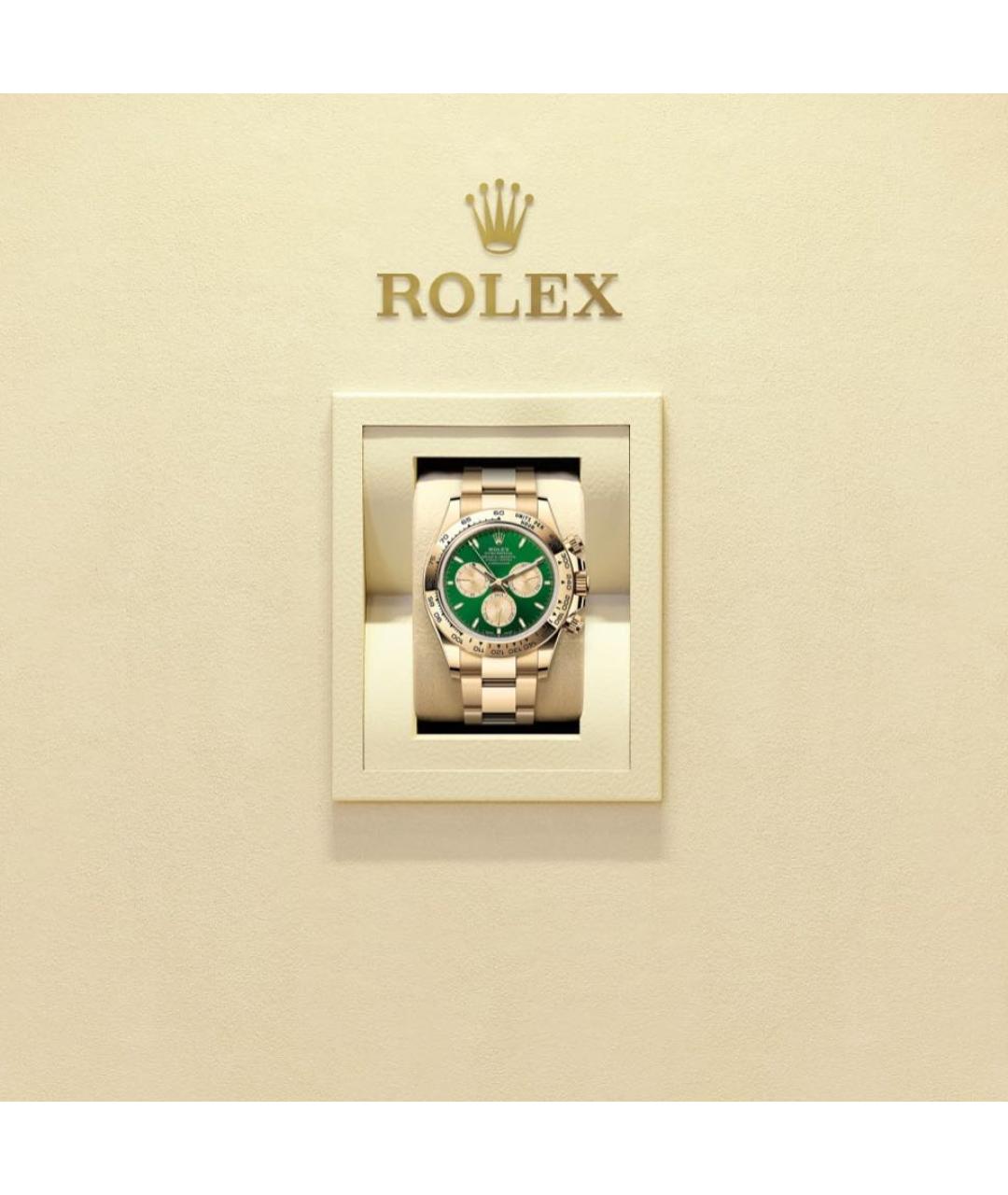 ROLEX Зеленые часы из желтого золота, фото 2