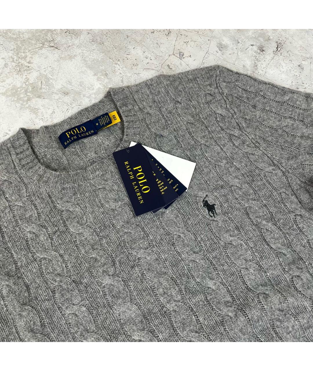 POLO RALPH LAUREN Бежевый шерстяной джемпер / свитер, фото 2