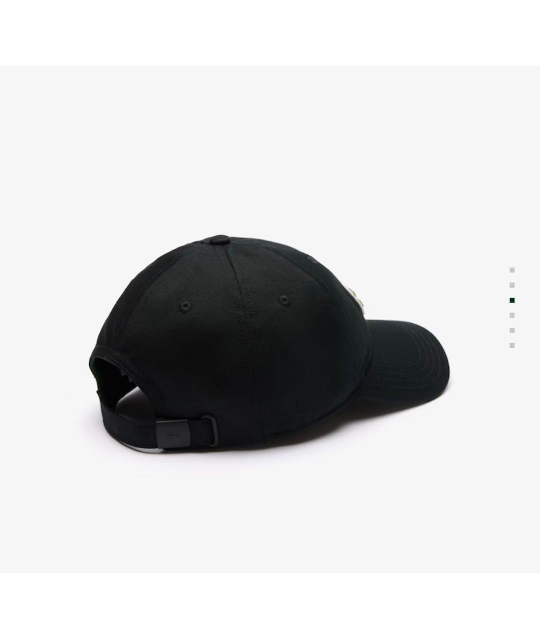 LACOSTE Черная хлопковая кепка/бейсболка, фото 3