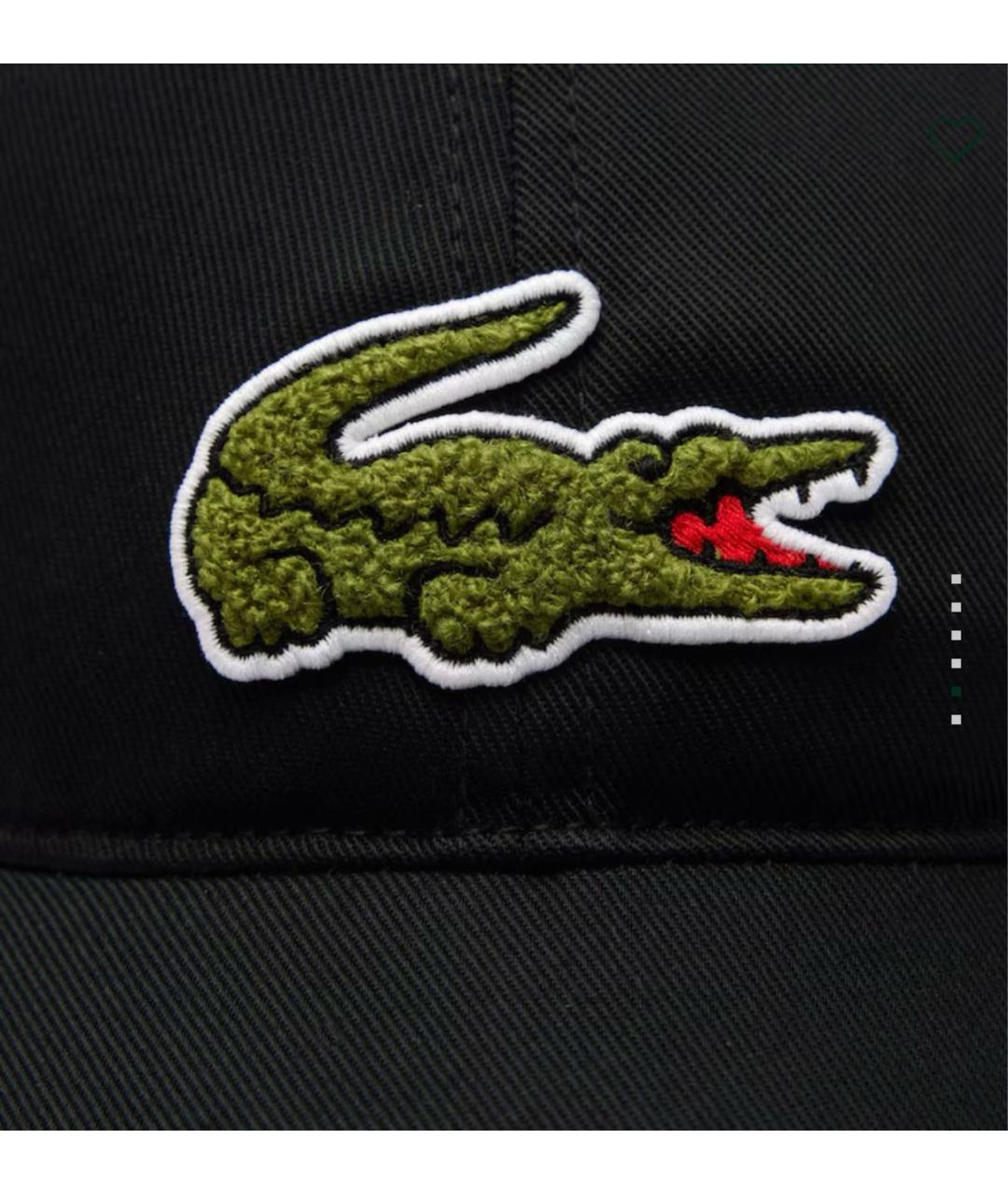 LACOSTE Черная хлопковая кепка/бейсболка, фото 4