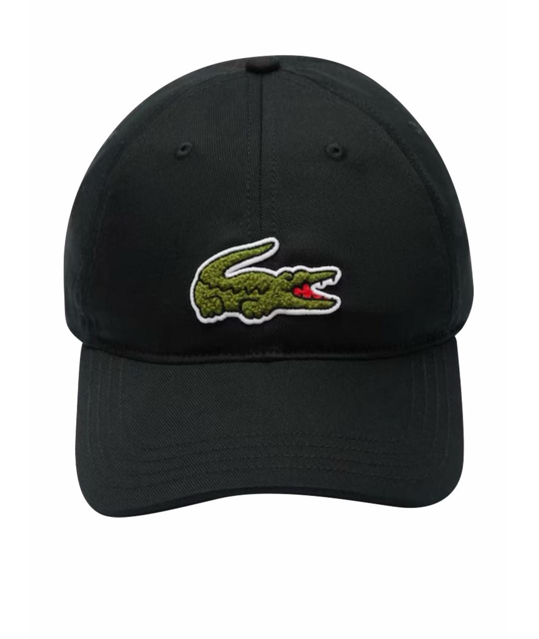 LACOSTE Черная хлопковая кепка/бейсболка, фото 1