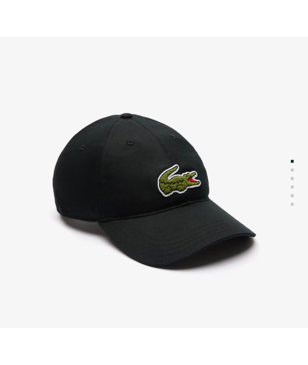 LACOSTE Черная хлопковая кепка/бейсболка, фото 2