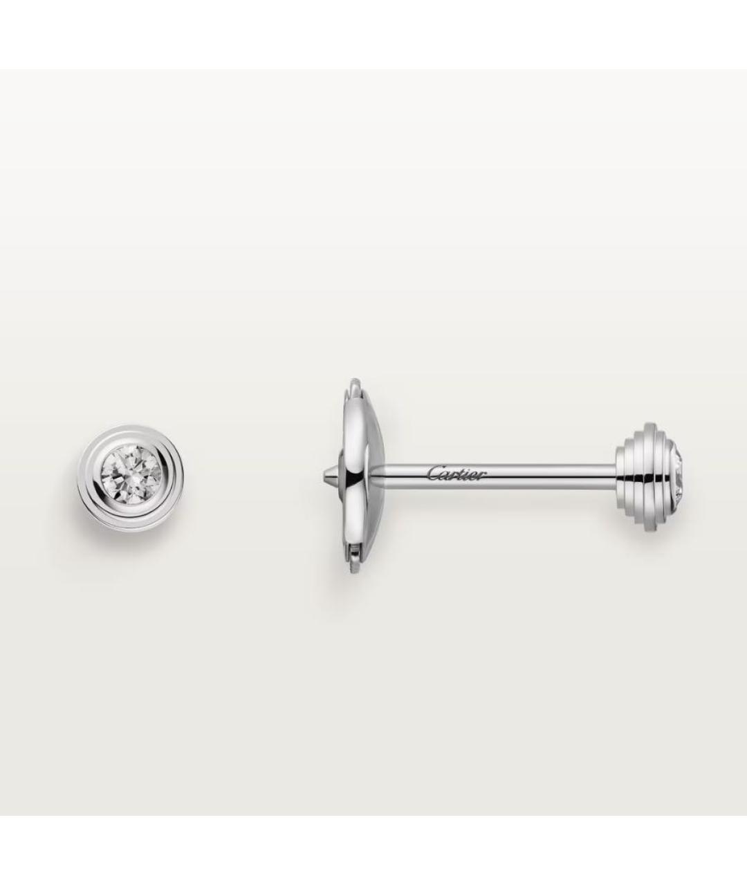 CARTIER Белые серьги из белого золота, фото 5