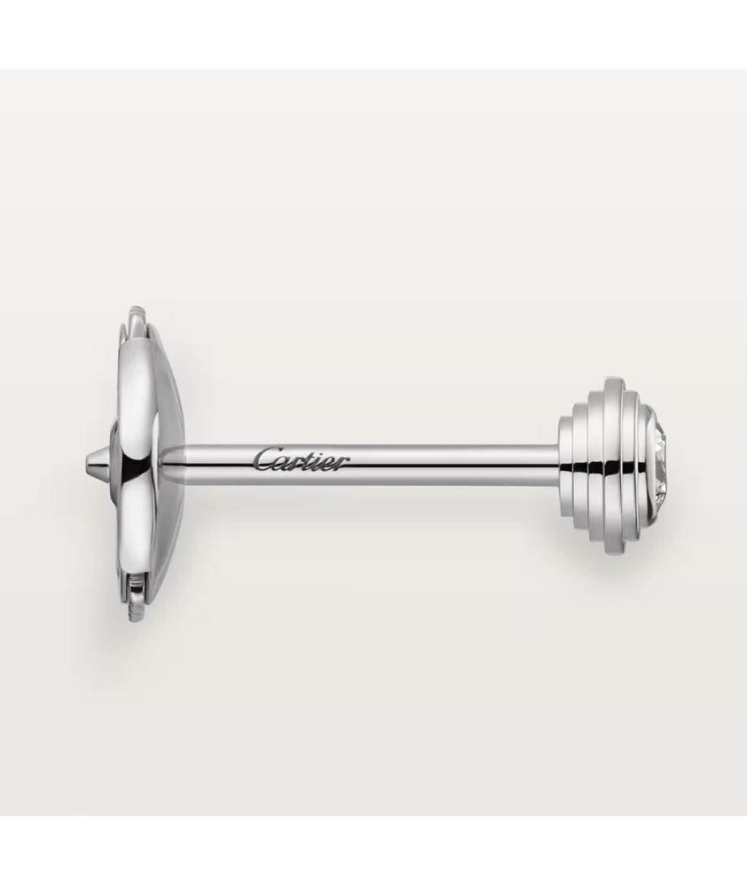 CARTIER Белые серьги из белого золота, фото 4