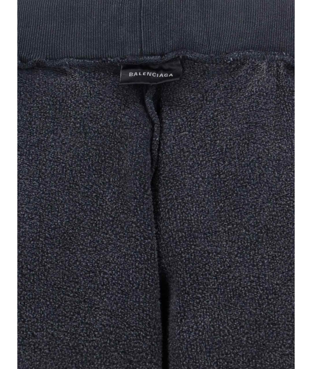 BALENCIAGA Антрацитовые хлопковые повседневные брюки, фото 5