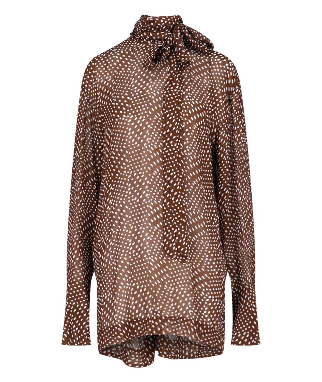 DRIES VAN NOTEN Коричневая вискозная блузы, фото 1