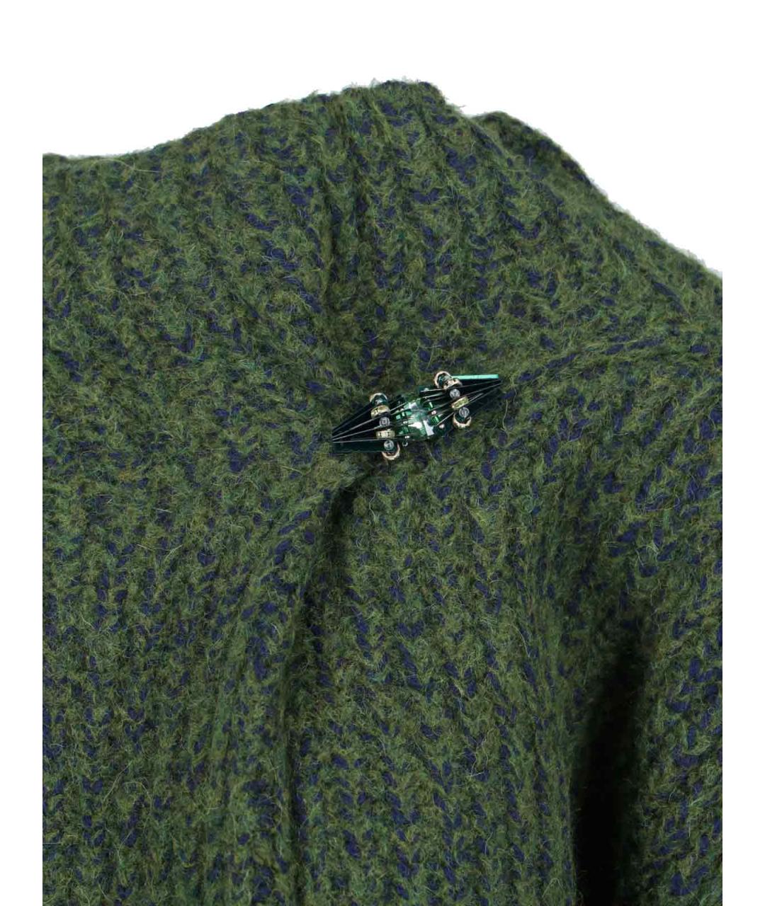 DRIES VAN NOTEN Зеленый шерстяной джемпер / свитер, фото 3