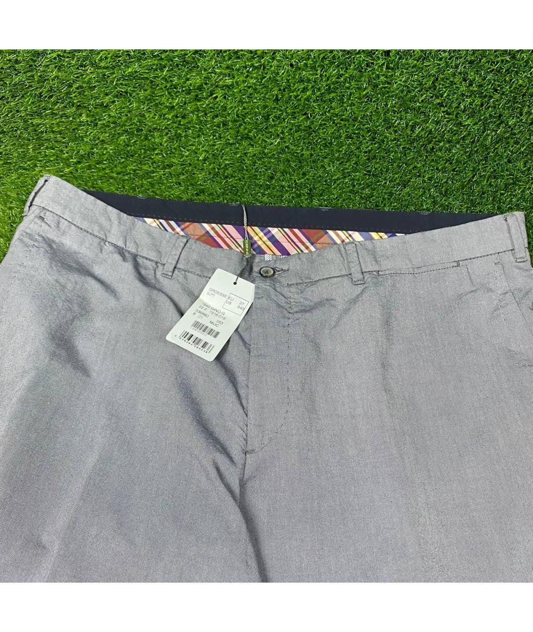 BOGNER Серые хлопковые классические брюки, фото 4