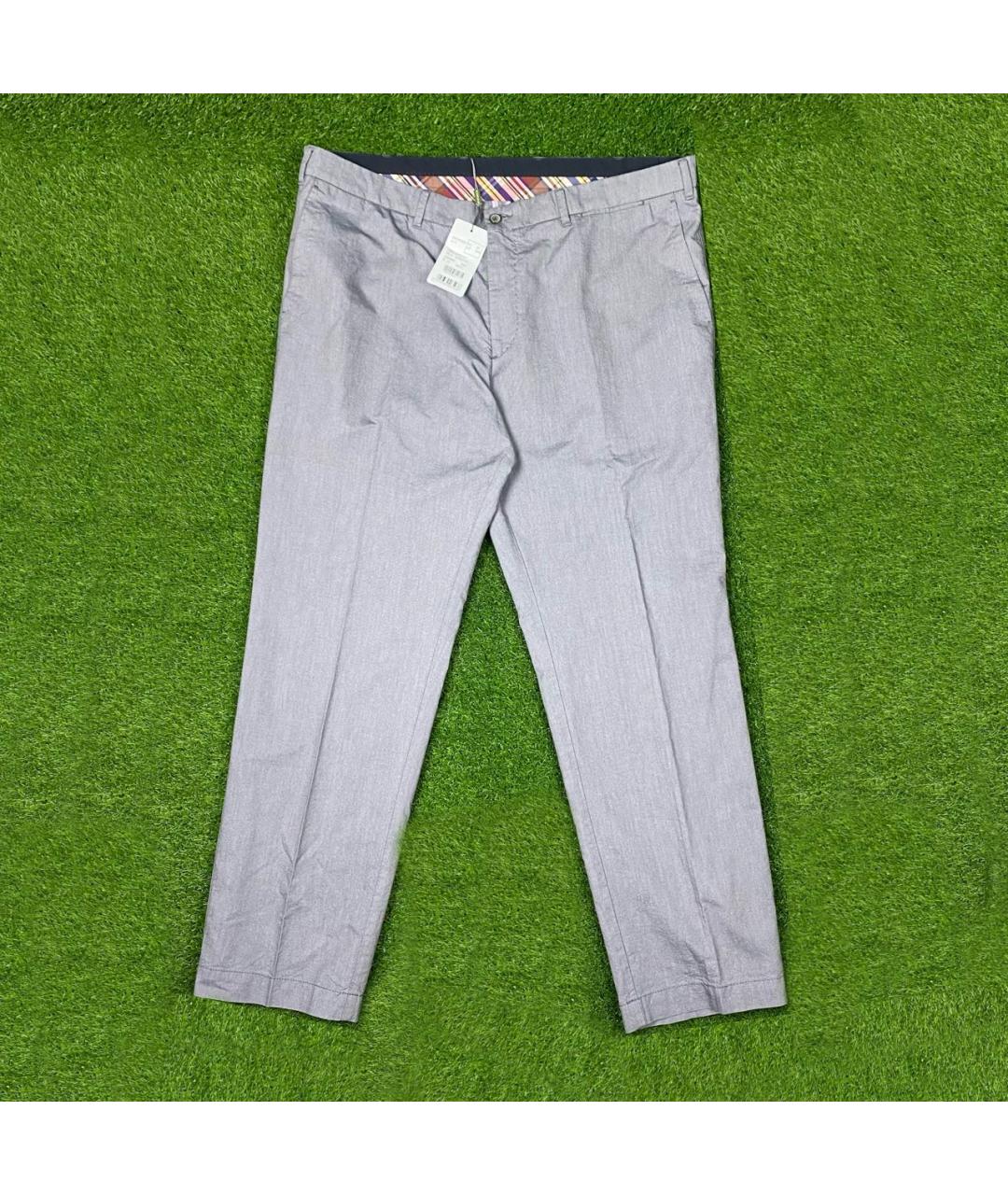 BOGNER Серые хлопковые классические брюки, фото 7