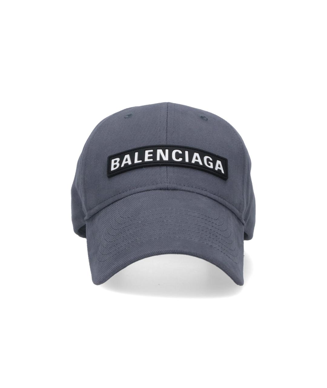 BALENCIAGA Серая хлопковая кепка/бейсболка, фото 1