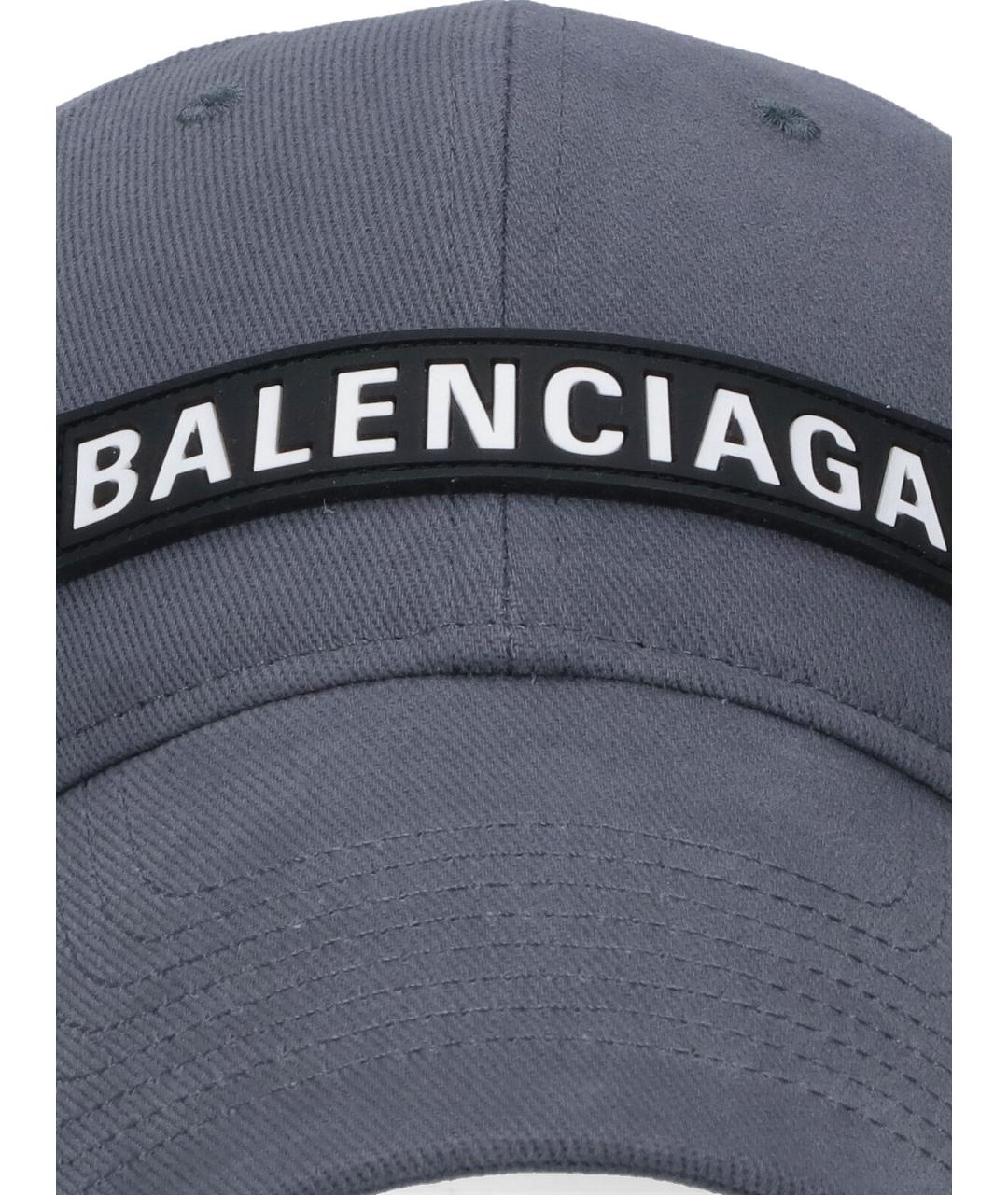 BALENCIAGA Серая хлопковая кепка/бейсболка, фото 3
