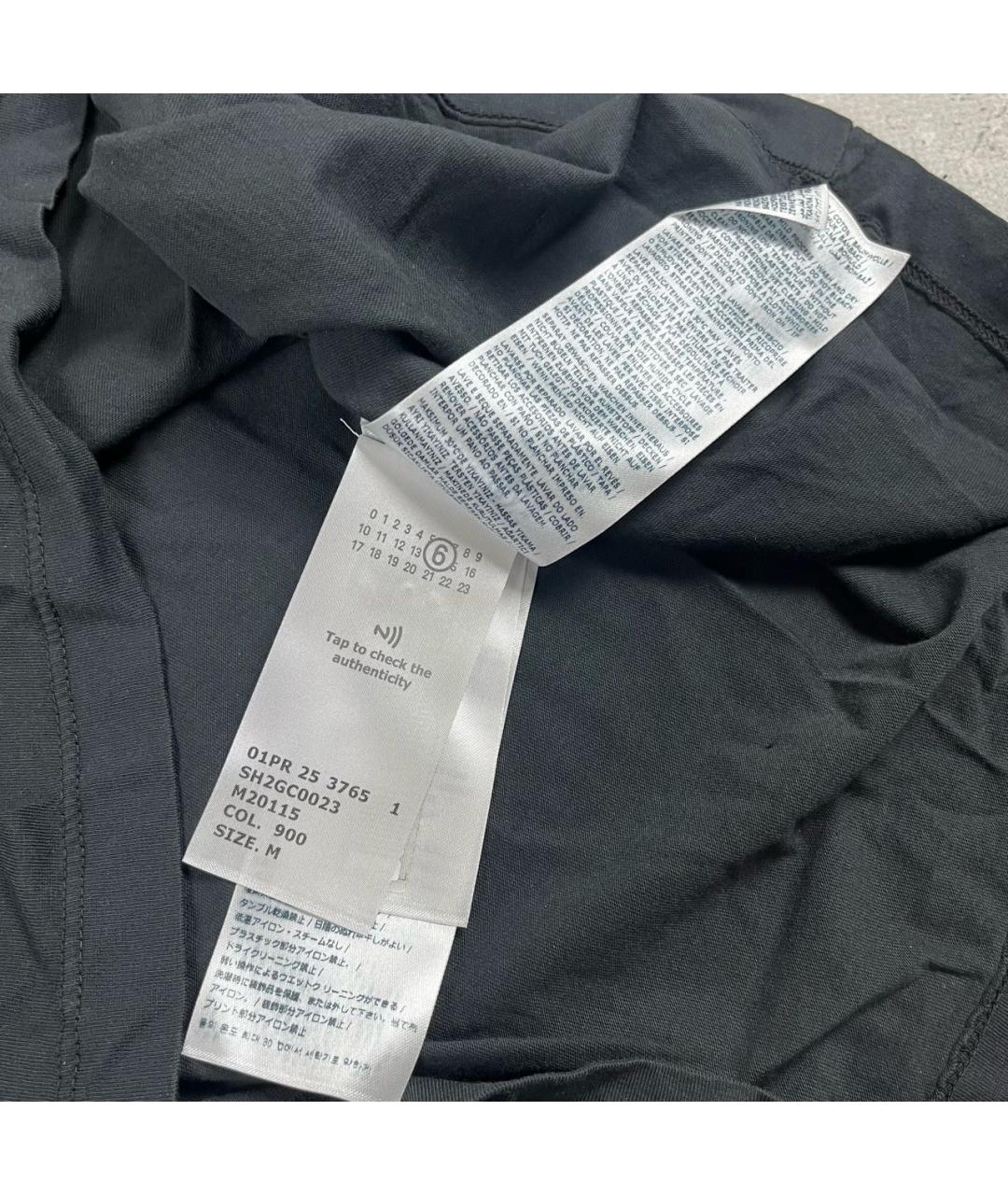 MM6 MAISON MARGIELA Черная хлопковая футболка, фото 5