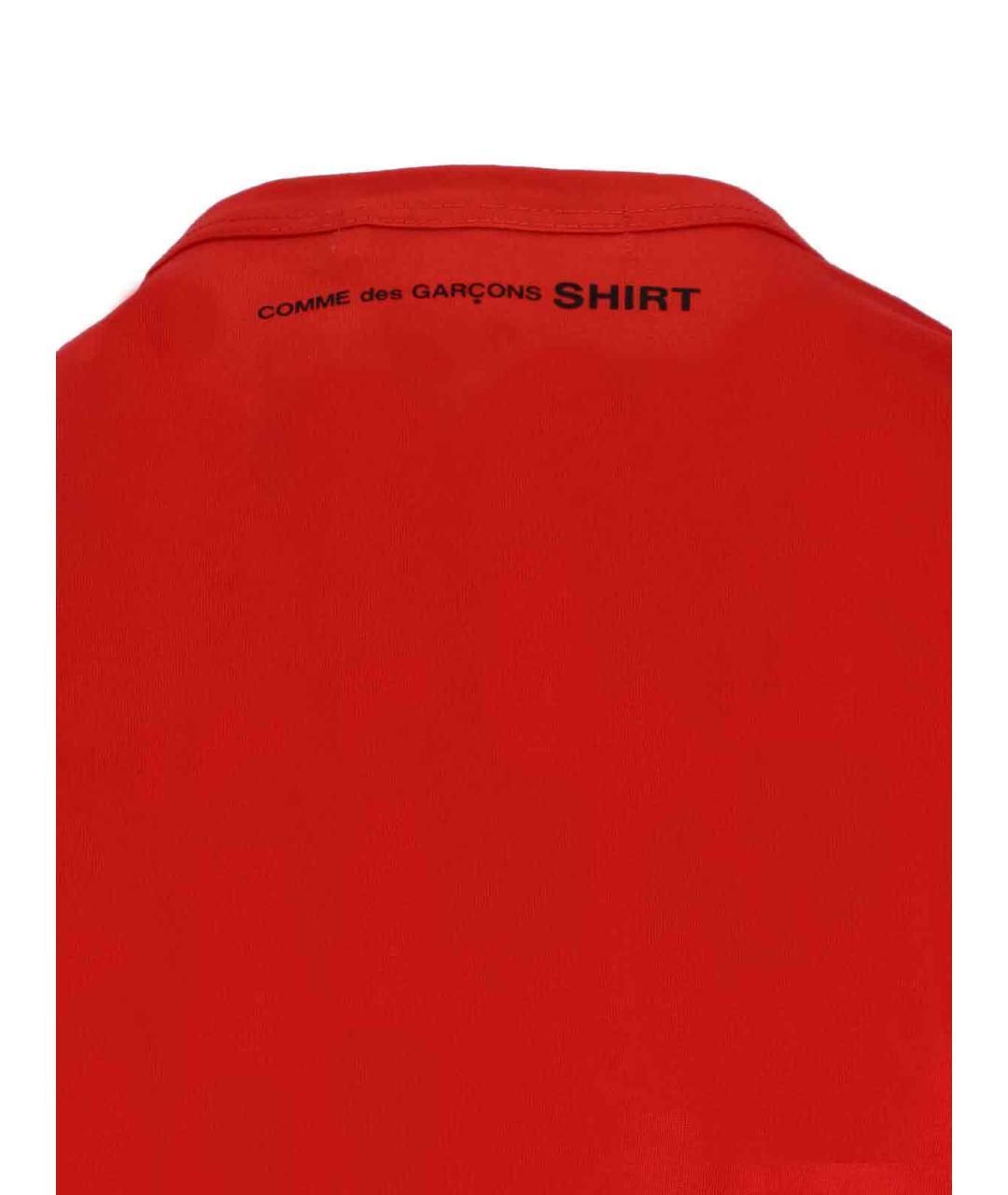 COMME DES GARÇONS Красная хлопковая футболка, фото 3