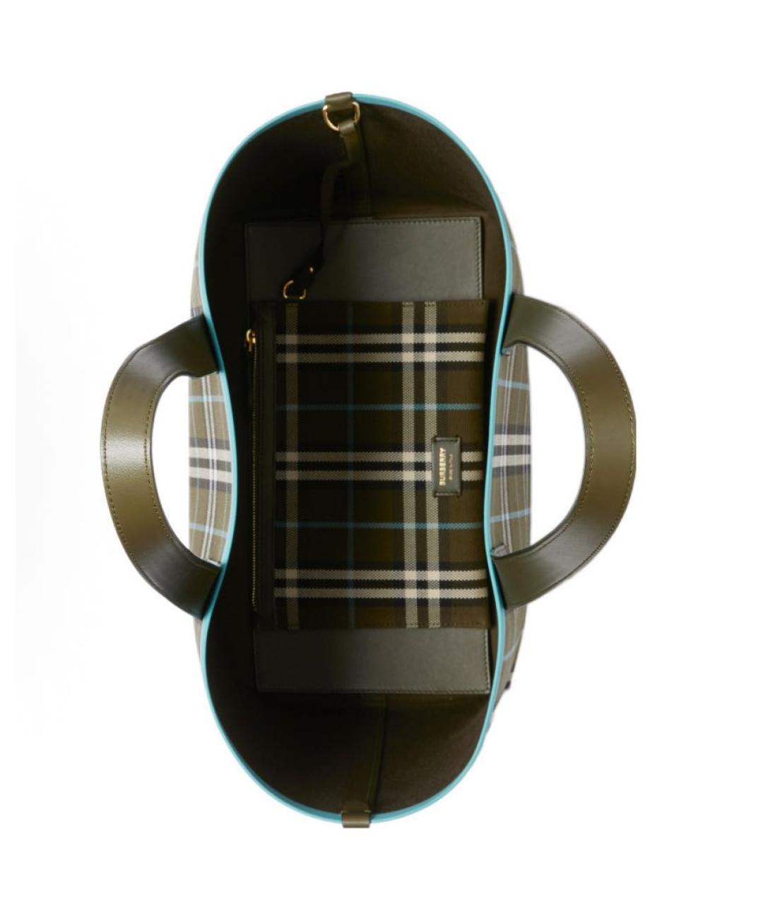 BURBERRY Зеленая сумка тоут, фото 4