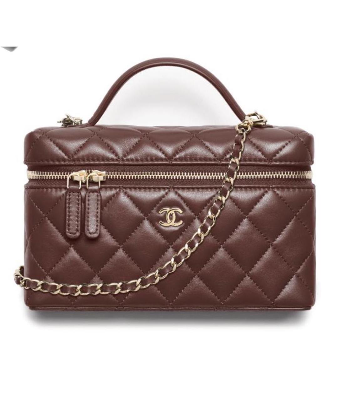 CHANEL Коричневая кожаная сумка через плечо, фото 3