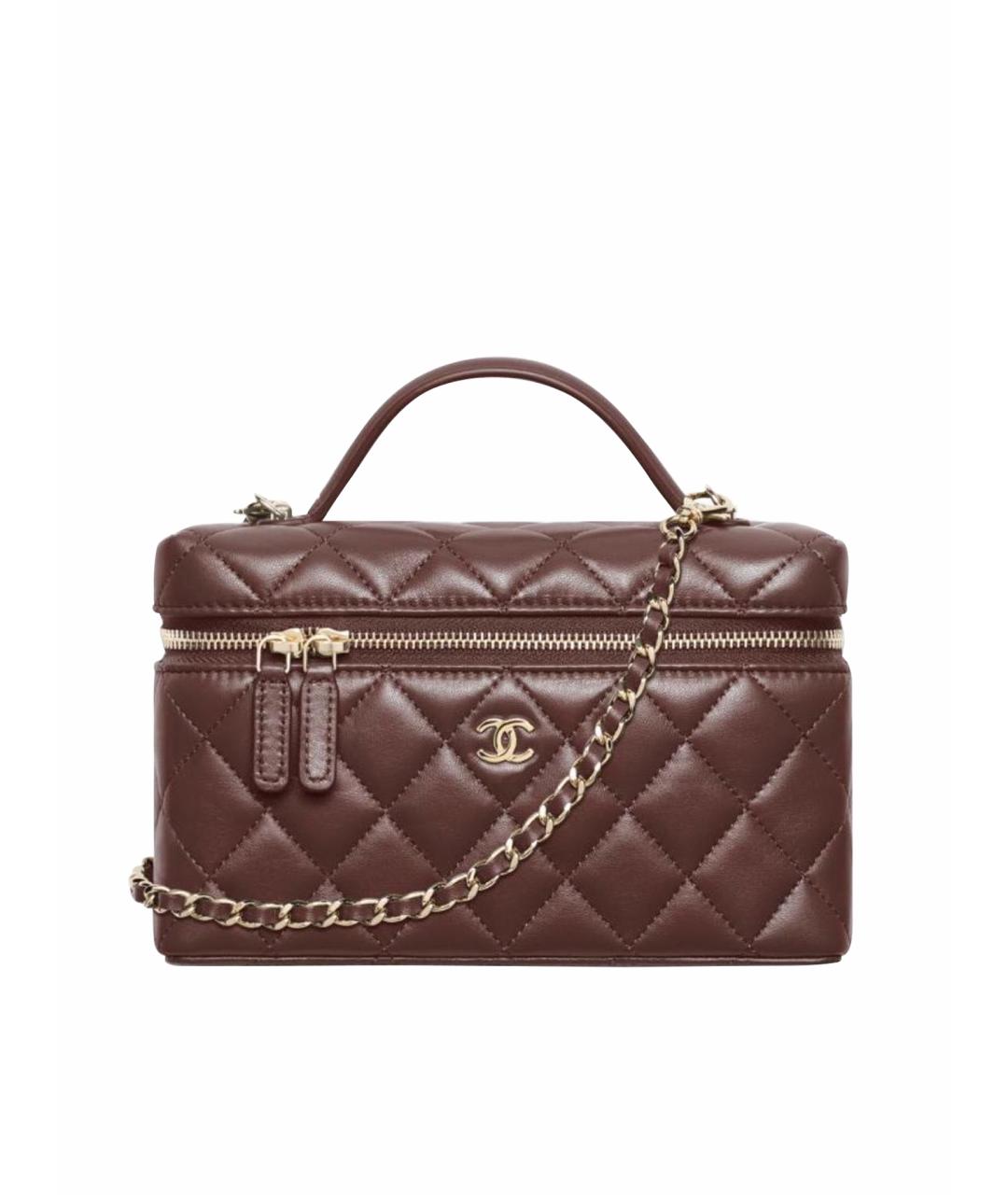 CHANEL Коричневая кожаная сумка через плечо, фото 1