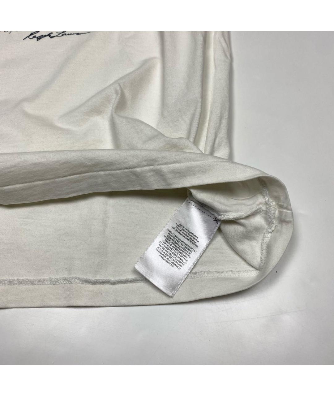 POLO RALPH LAUREN Белая хлопковая футболка, фото 5
