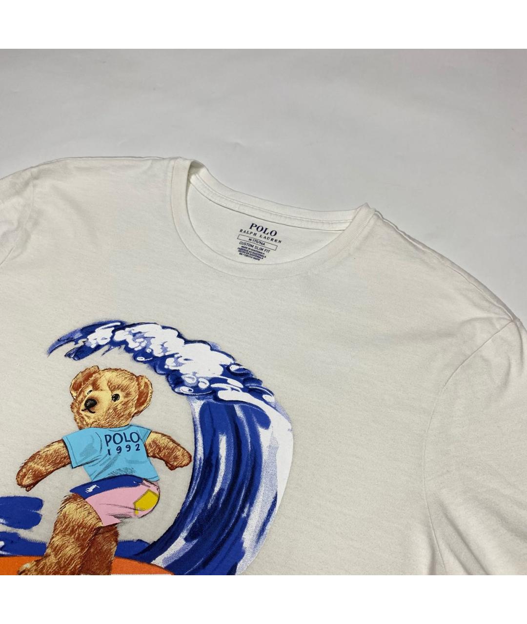 POLO RALPH LAUREN Белая хлопковая футболка, фото 2