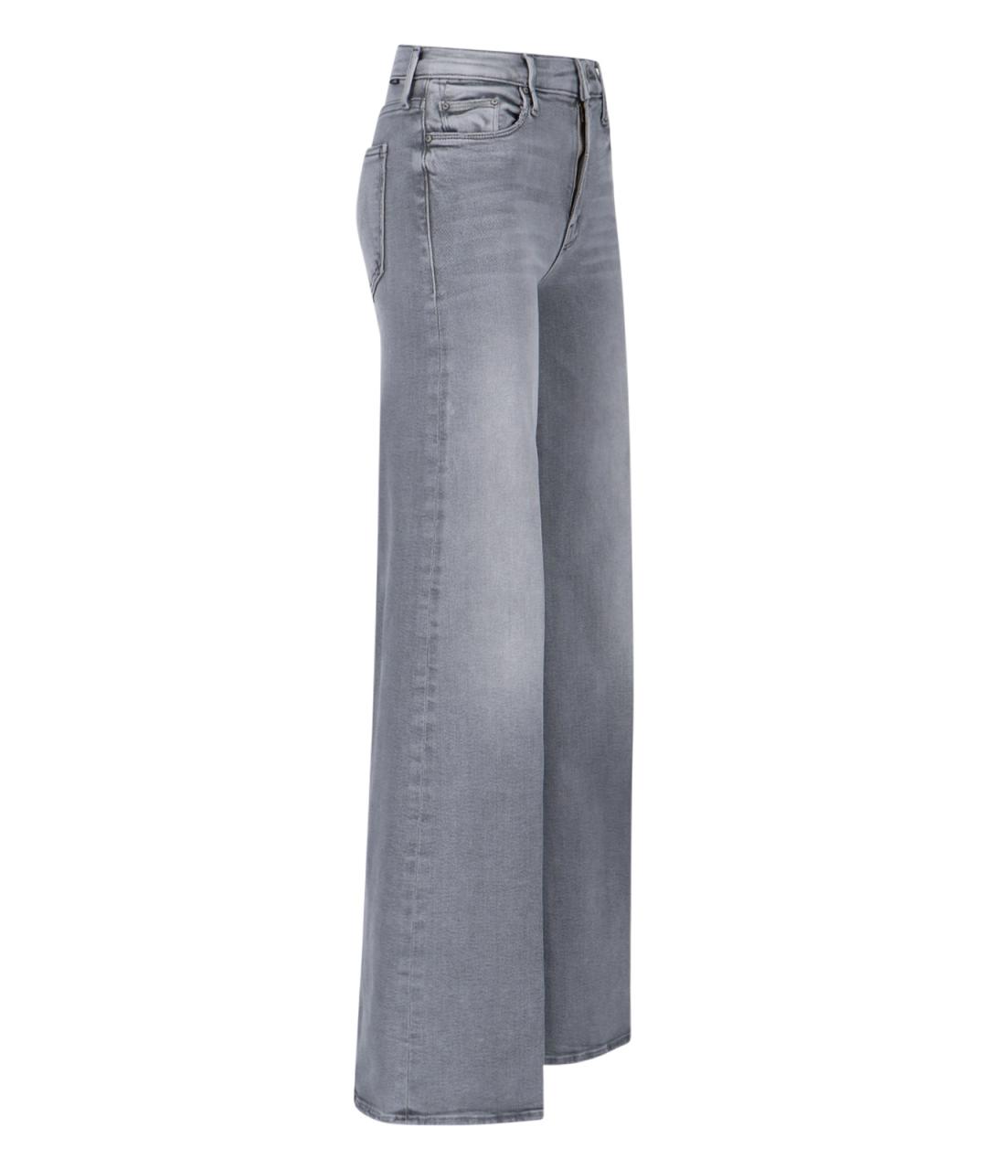 MOTHER Серые хлопковые прямые джинсы, фото 3