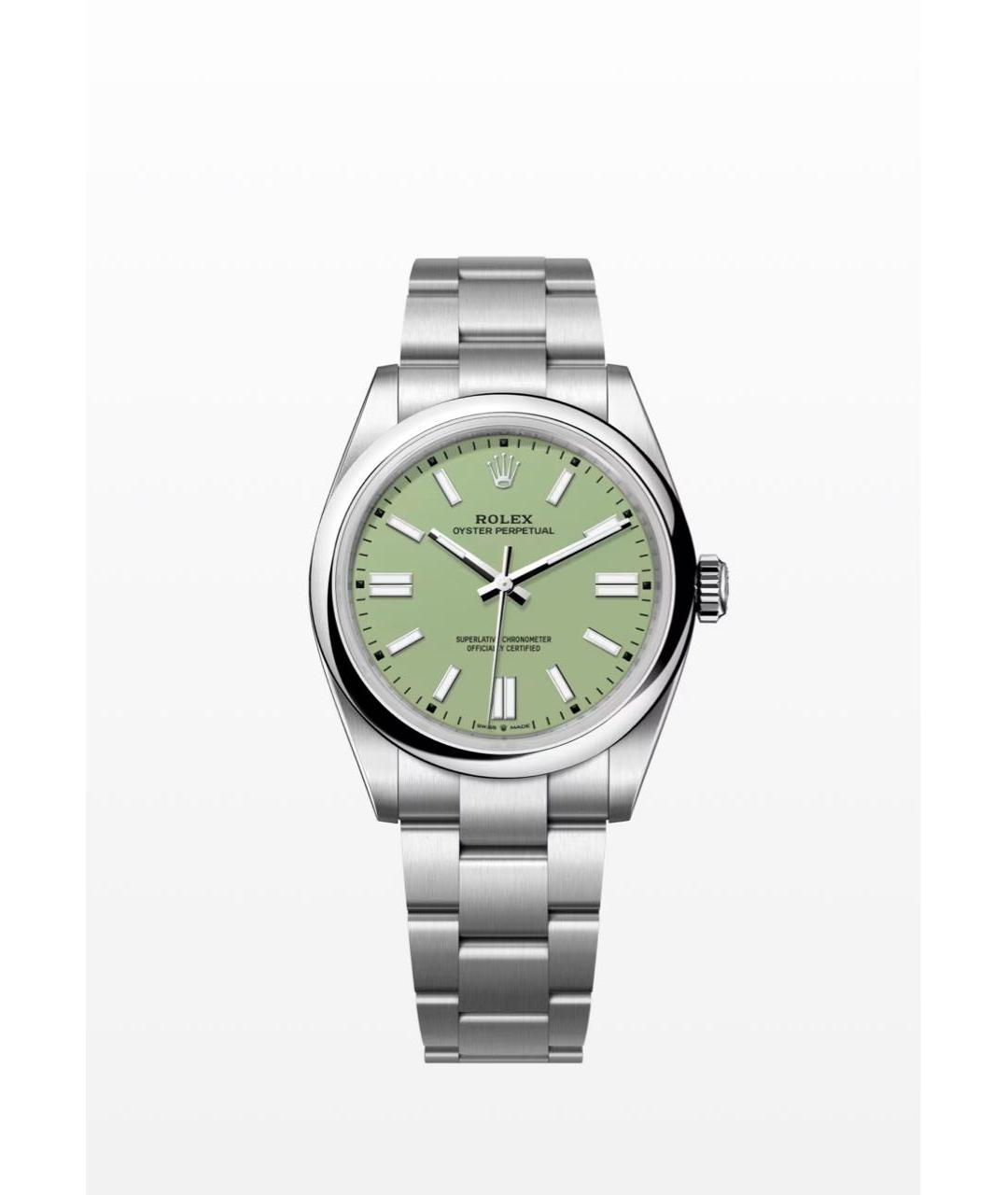 ROLEX Зеленые металлические часы, фото 3