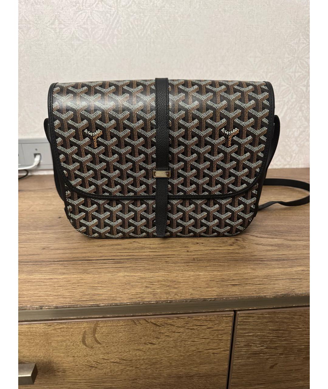 GOYARD Черная барсетка из искусственной кожи, фото 5