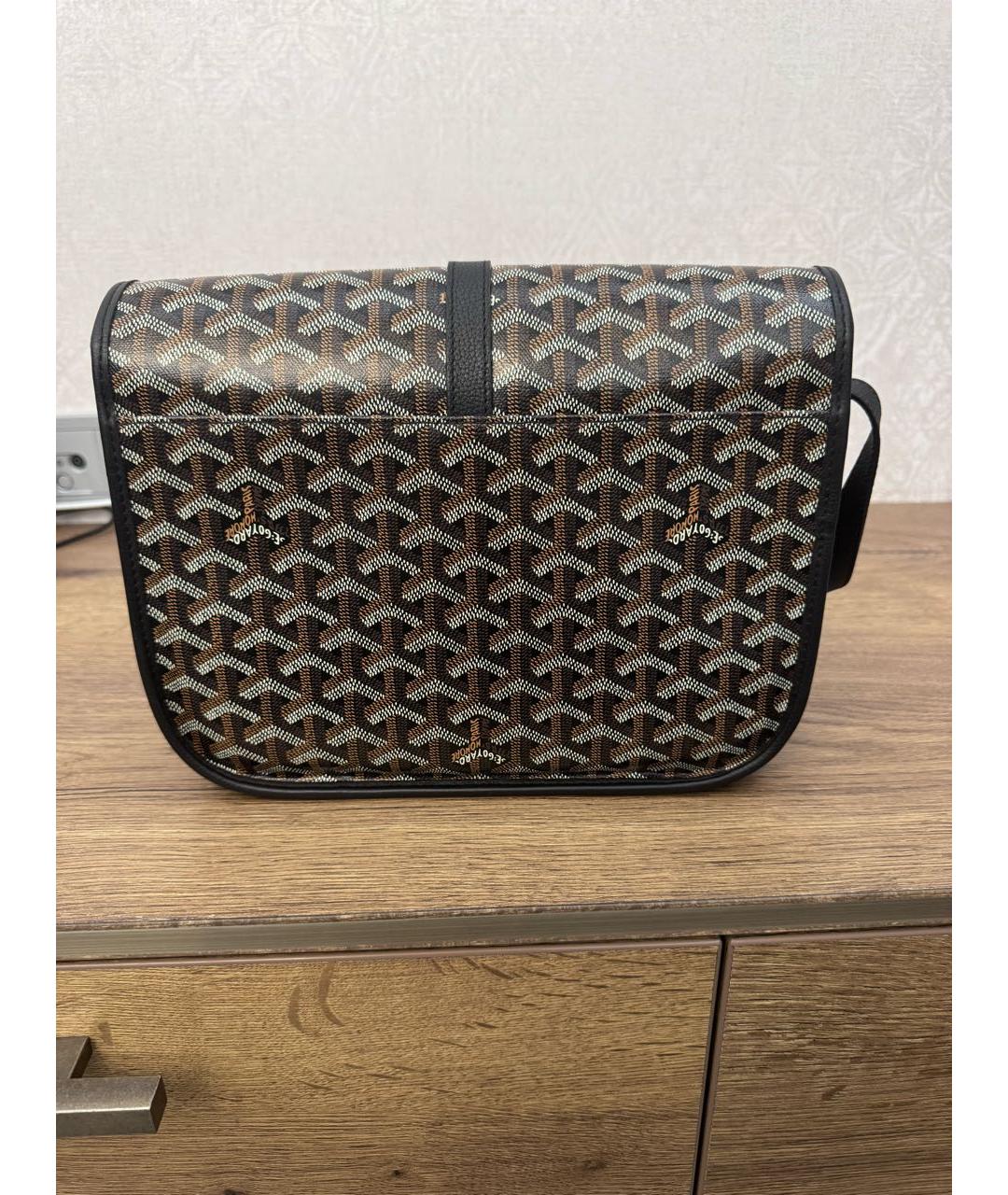 GOYARD Черная барсетка из искусственной кожи, фото 3