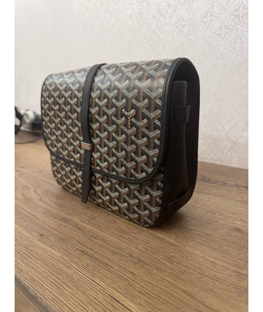 GOYARD Черная барсетка из искусственной кожи, фото 2