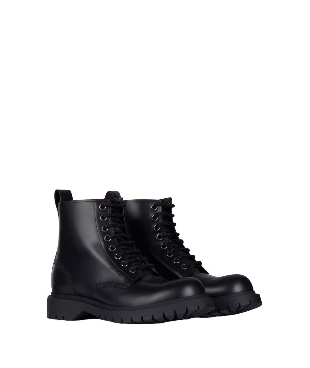 GIVENCHY Черные кожаные низкие ботинки, фото 2