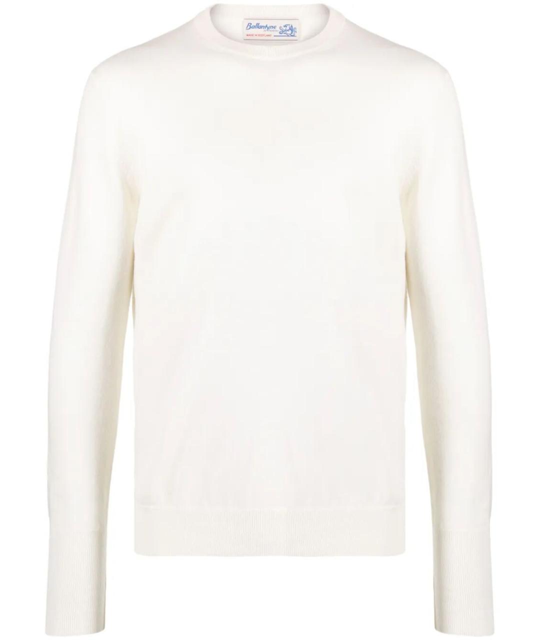 BALLANTYNE Белый кашемировый джемпер / свитер, фото 1