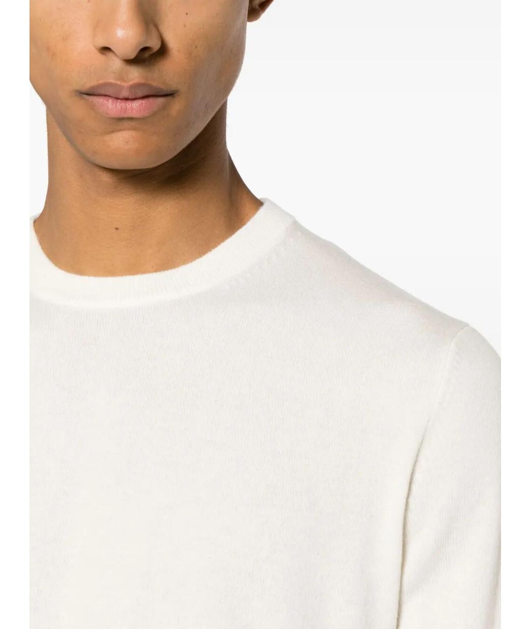 BALLANTYNE Белый кашемировый джемпер / свитер, фото 5