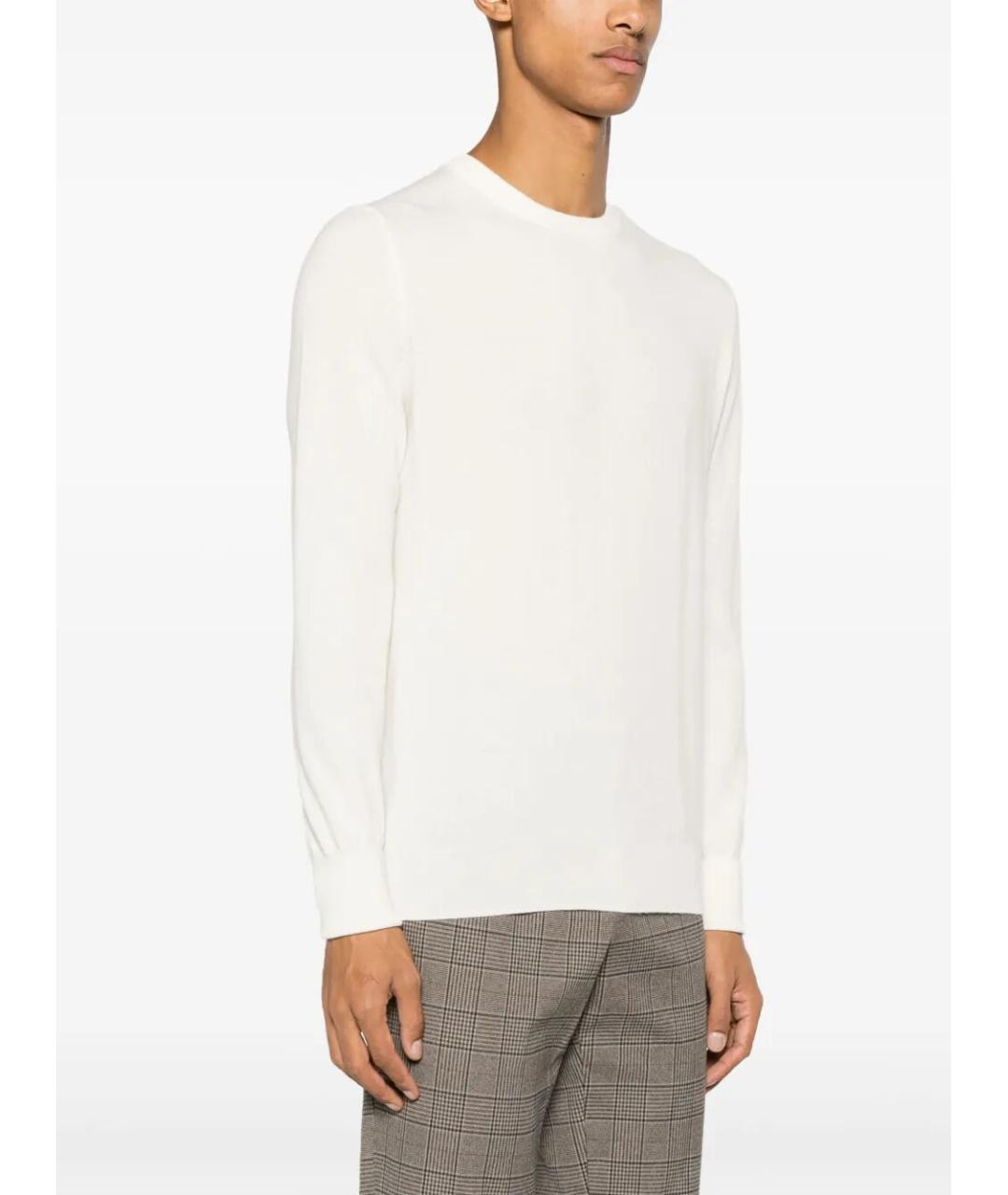 BALLANTYNE Белый кашемировый джемпер / свитер, фото 4