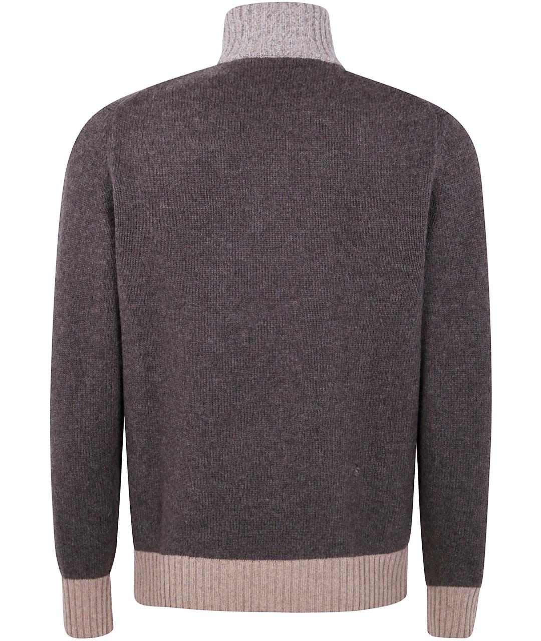 BALLANTYNE Коричневый шерстяной джемпер / свитер, фото 2