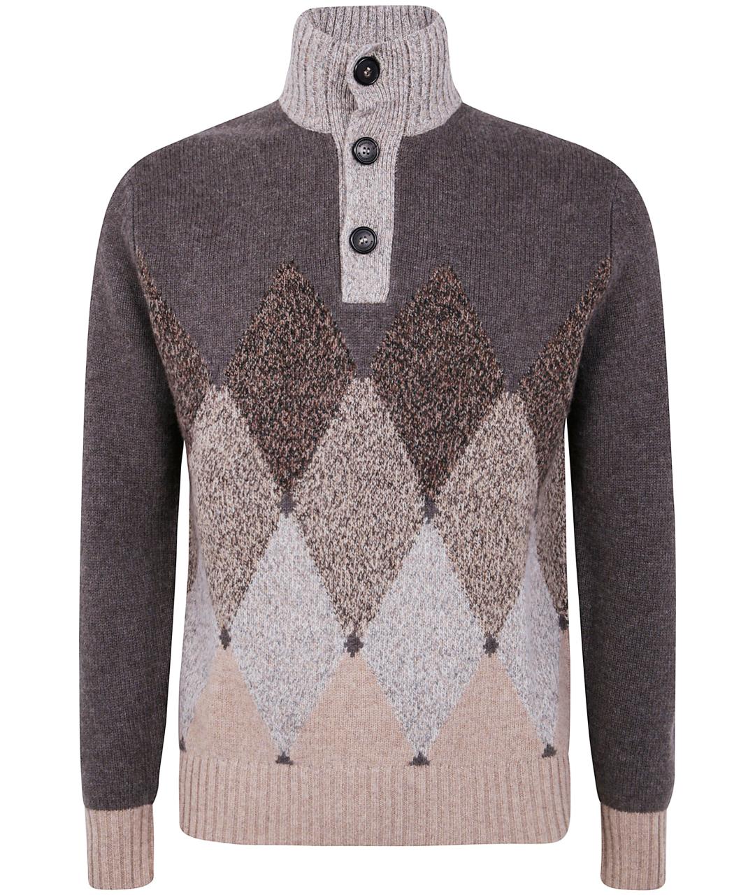 BALLANTYNE Коричневый шерстяной джемпер / свитер, фото 1