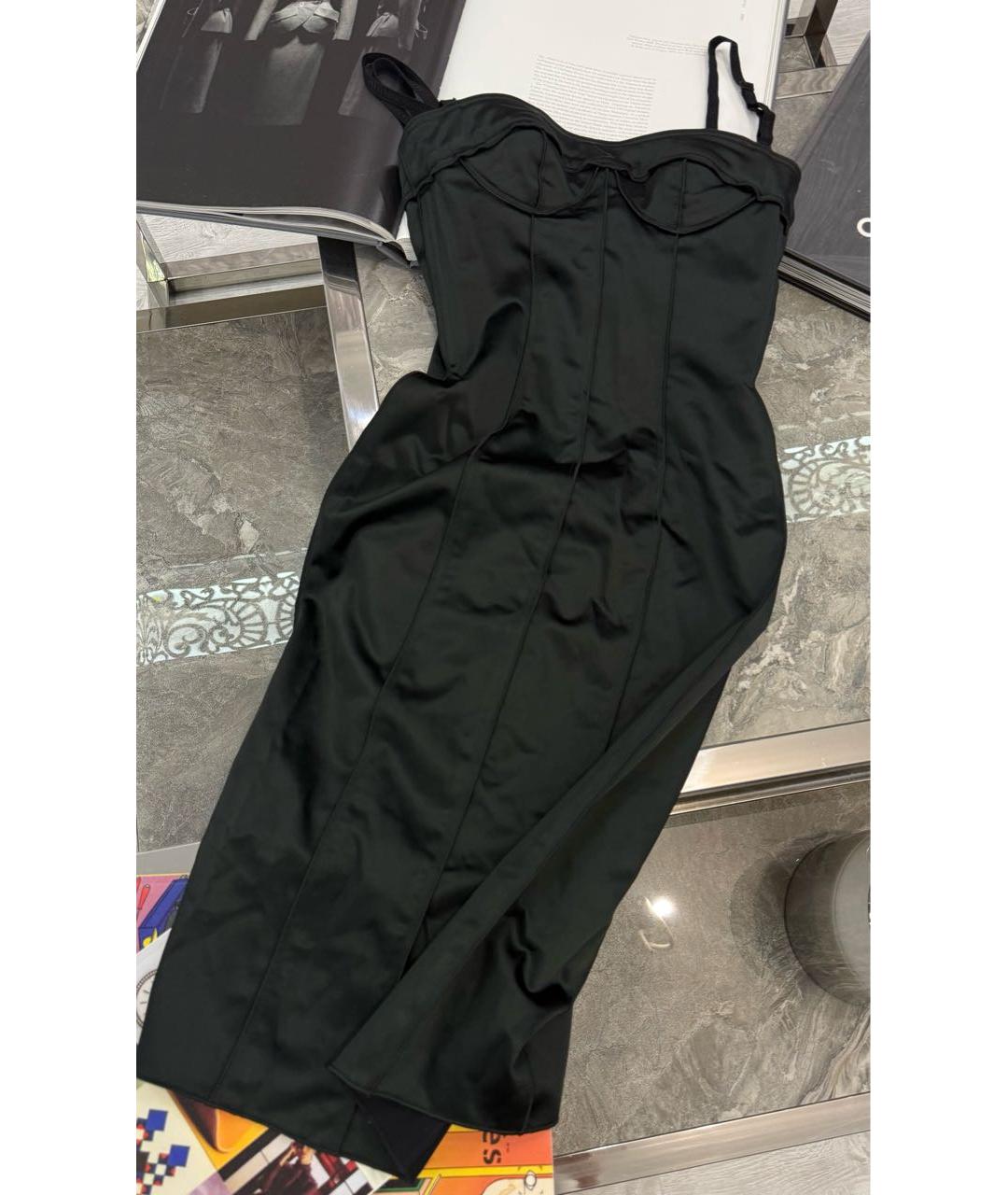 DOLCE&GABBANA Черное полиамидовое коктейльное платье, фото 2