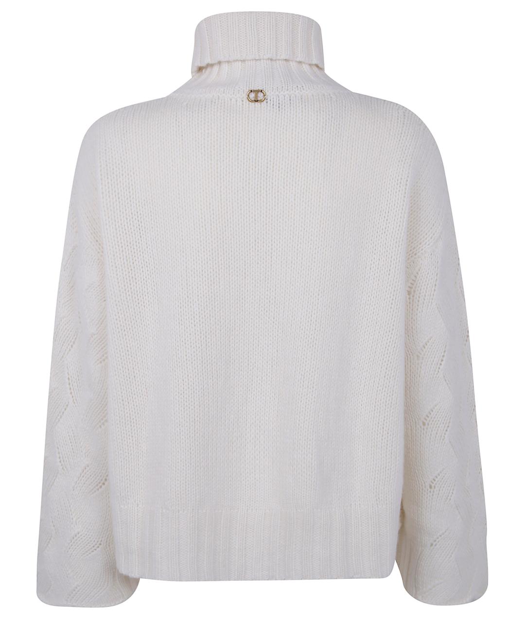 TWIN-SET Белый кашемировый джемпер / свитер, фото 2
