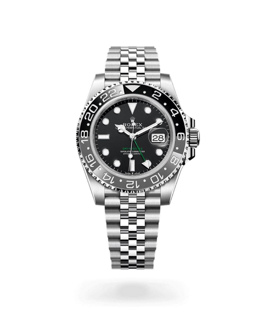 ROLEX Черные металлические часы, фото 3