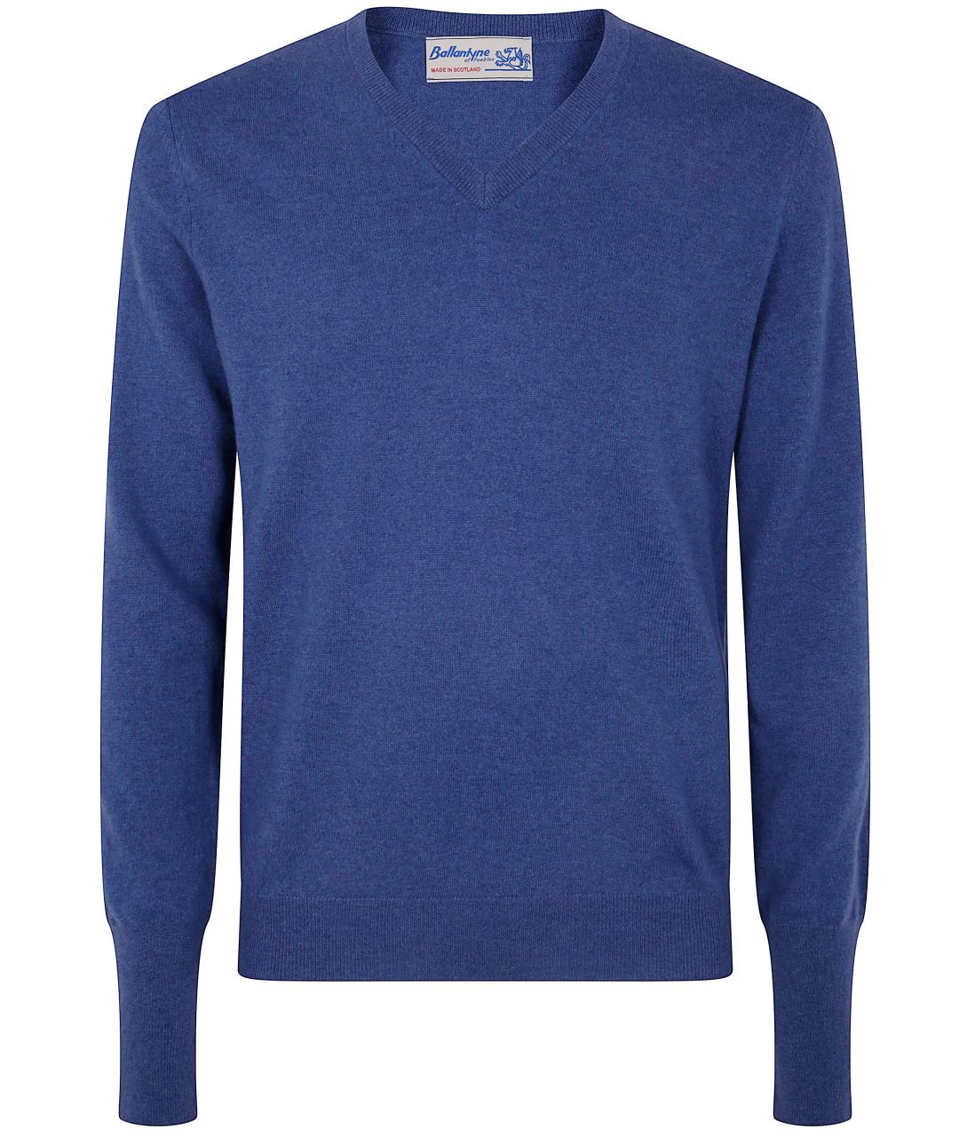 BALLANTYNE Синий кашемировый джемпер / свитер, фото 1