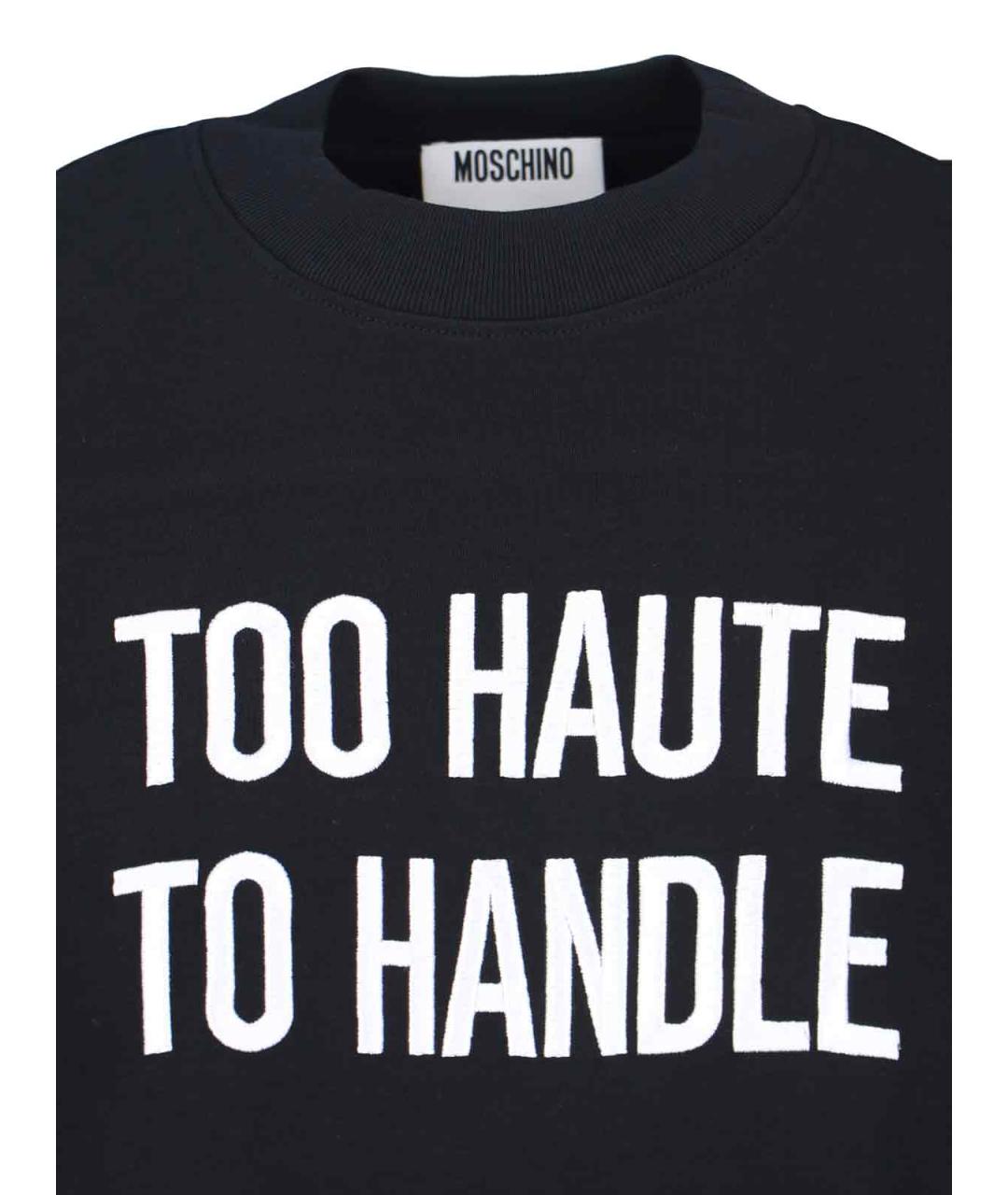 MOSCHINO Черное хлопковое платье, фото 3