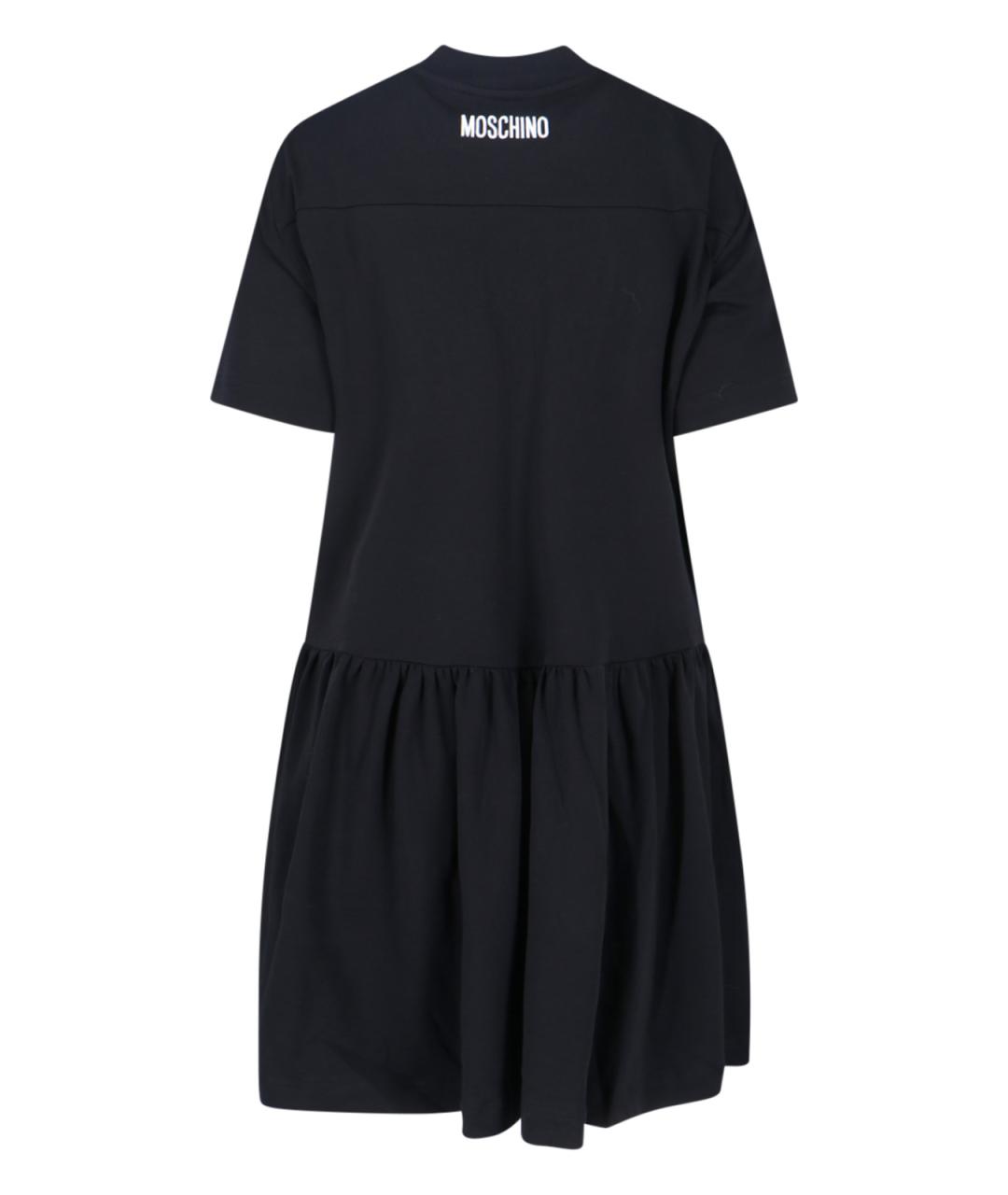 MOSCHINO Черное хлопковое платье, фото 2