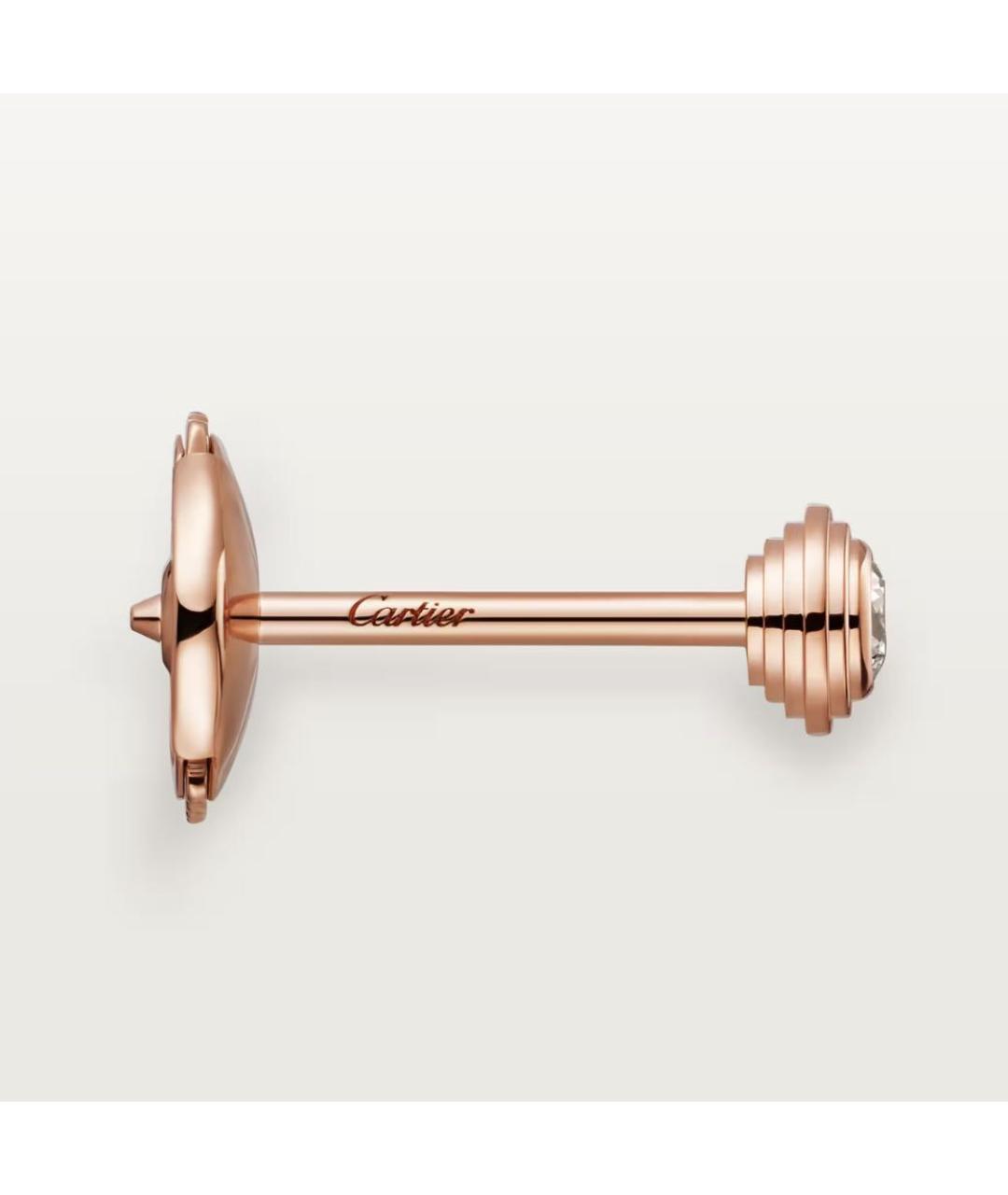 CARTIER Розовые серьги из розового золота, фото 2
