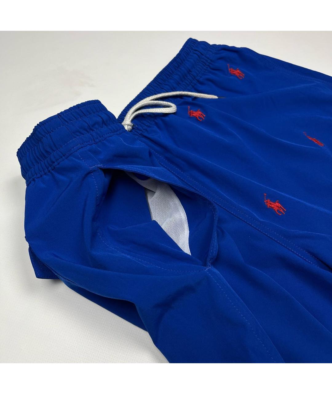 POLO RALPH LAUREN Синие полиэстеровые шорты, фото 5