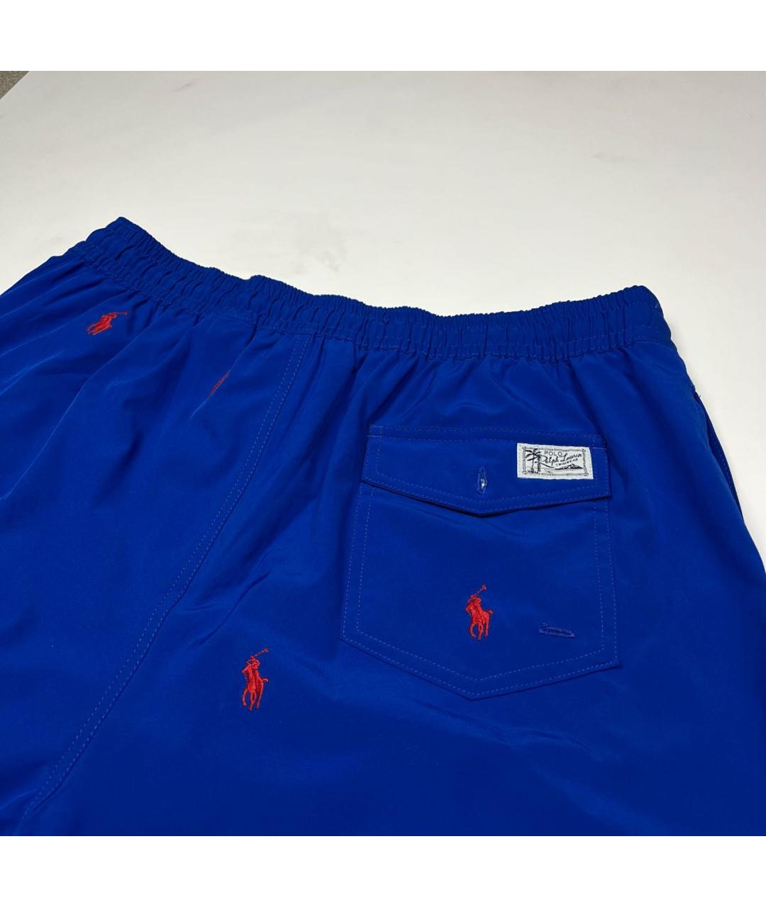 POLO RALPH LAUREN Синие полиэстеровые шорты, фото 3