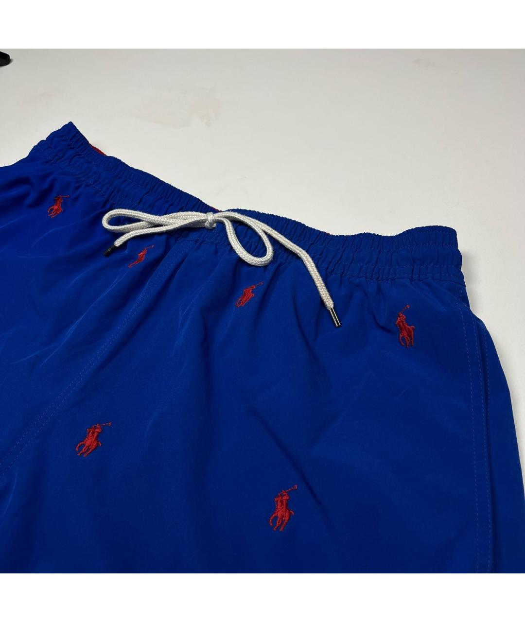 POLO RALPH LAUREN Синие полиэстеровые шорты, фото 2