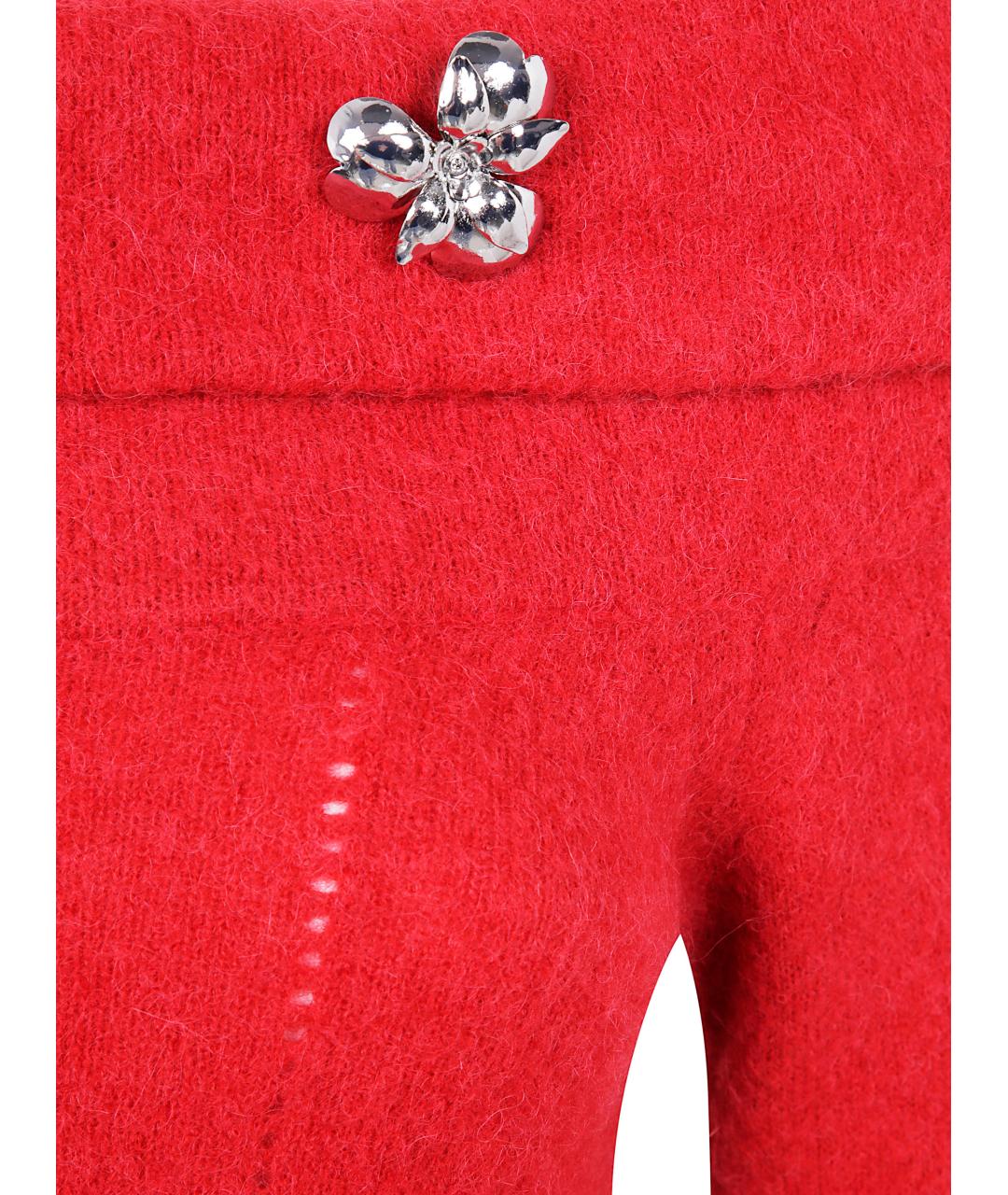 BLUMARINE Красное шерстяное повседневное платье, фото 3