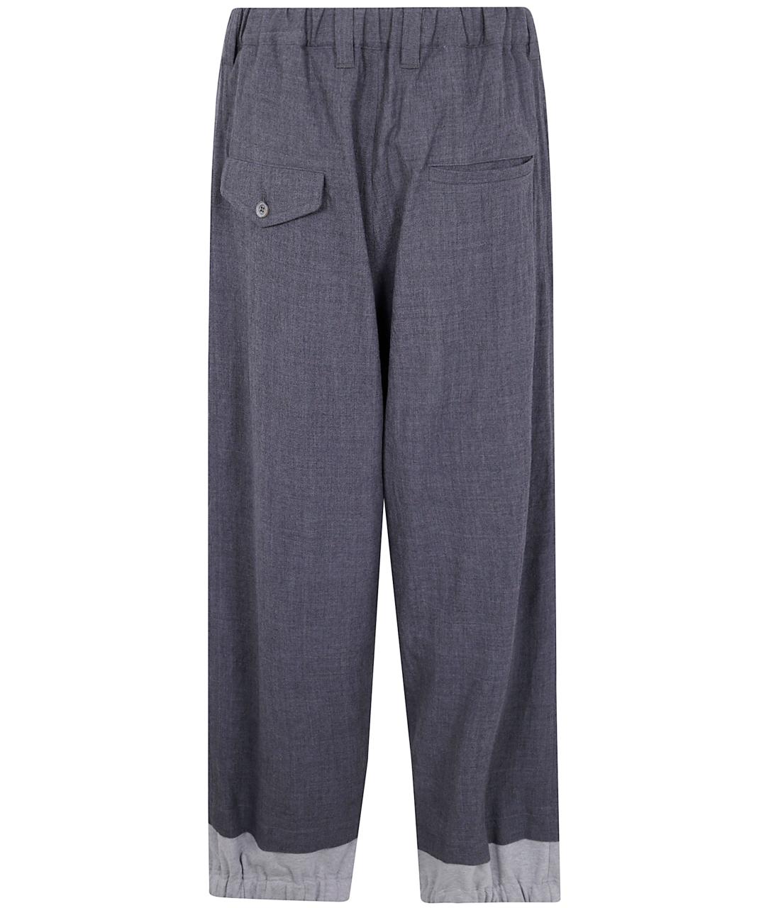 MAISON MIHARA YASUHIRO Серые шерстяные повседневные брюки, фото 2