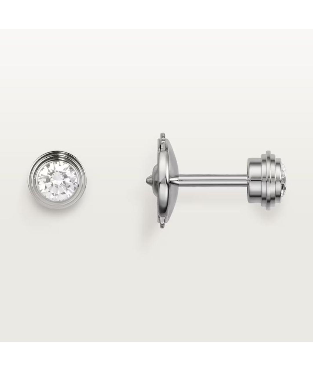 CARTIER Белые серьги из белого золота, фото 4