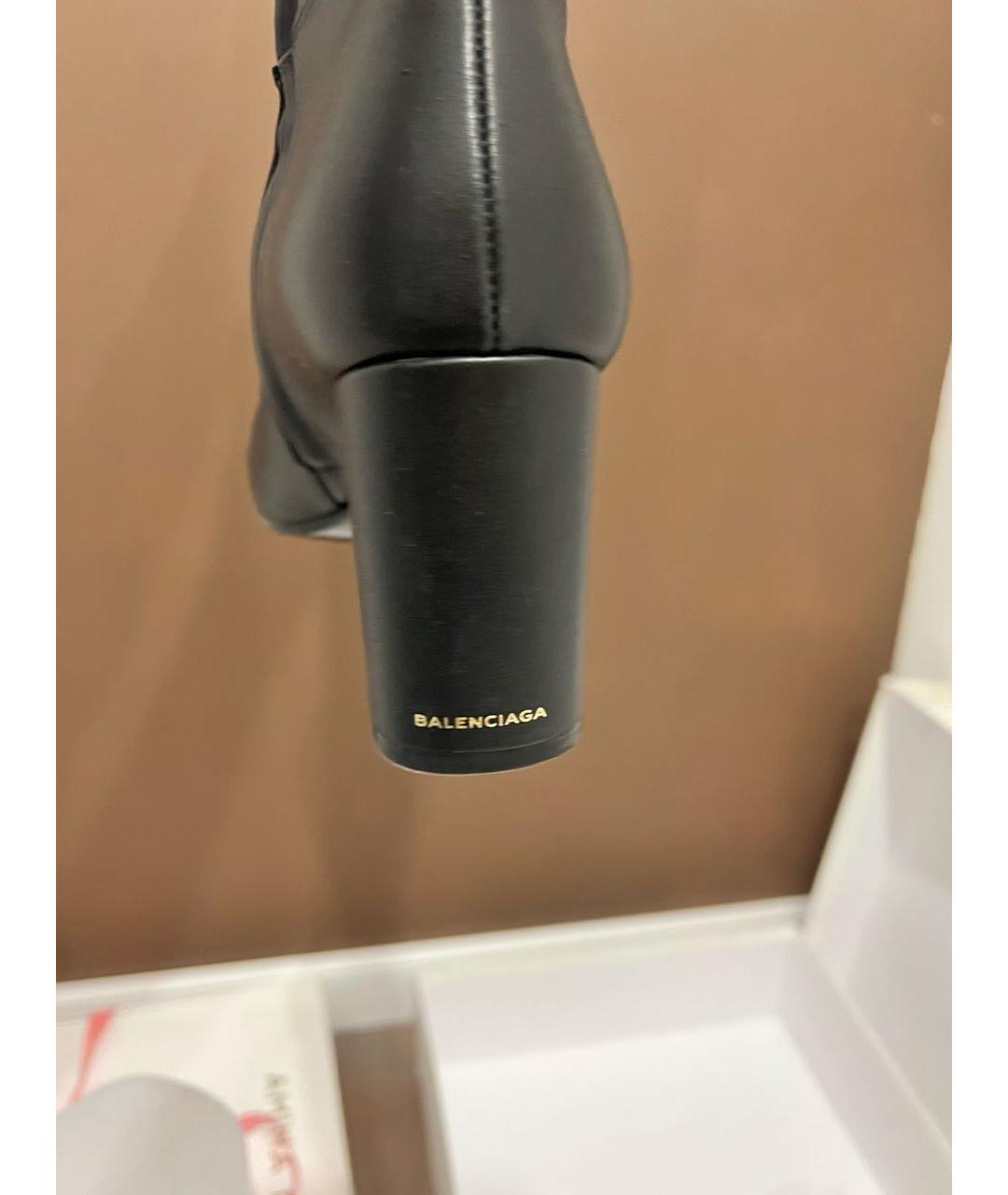 BALENCIAGA Хаки кожаные ботфорты, фото 3