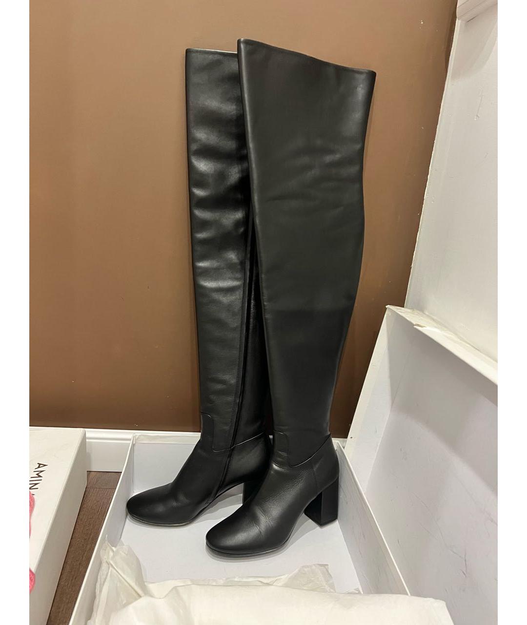BALENCIAGA Хаки кожаные ботфорты, фото 5