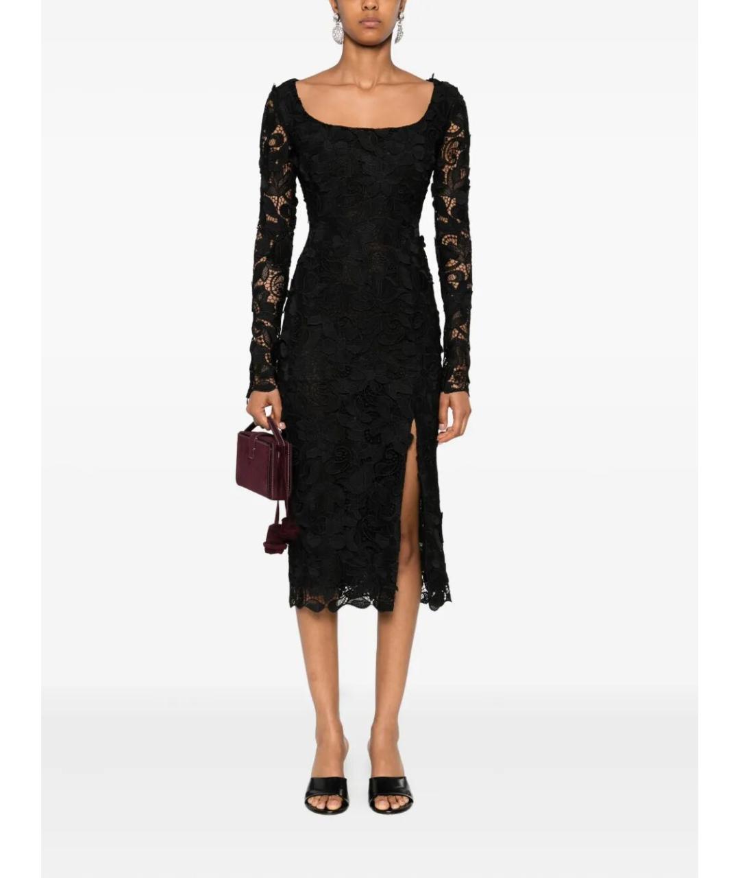 BLUMARINE Черное полиэстеровое платье, фото 4