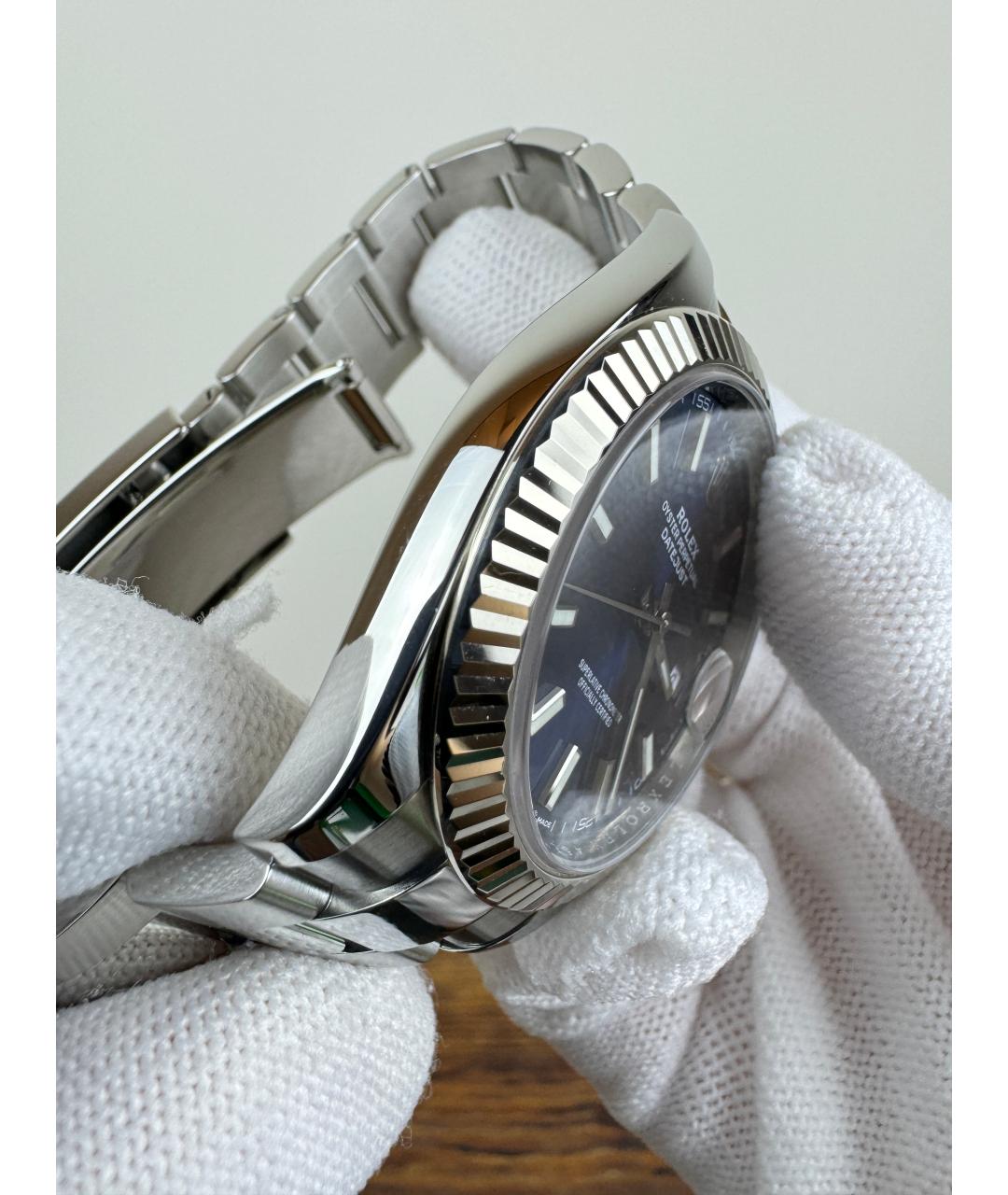ROLEX Темно-синие часы, фото 5